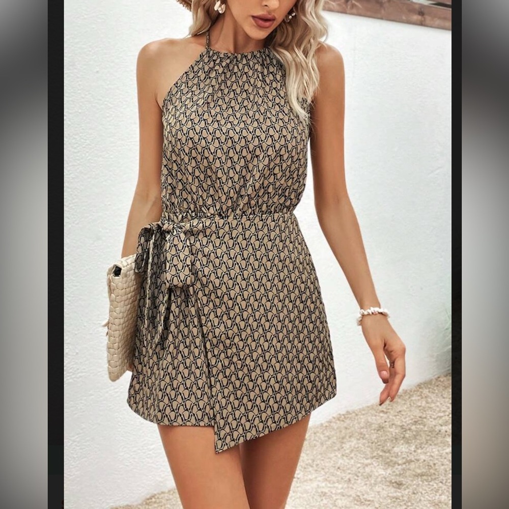 Halter top Wrap skort dress  large